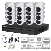 DAHUA Kit vidéo surveillance 16 caméras dômes 2 Mégapixels